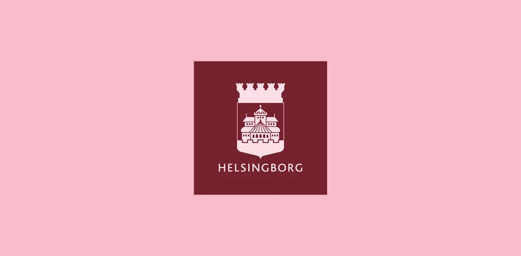 Helsingborgs stads symbol i rosa och tegel