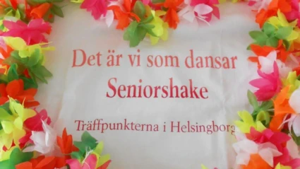 Affisch som berättar om aktivitet på en träffpunkt i Helsingborg