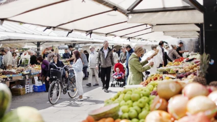 Torghandel på GA Torg i Helsingborg (foto: Anna Olsson)