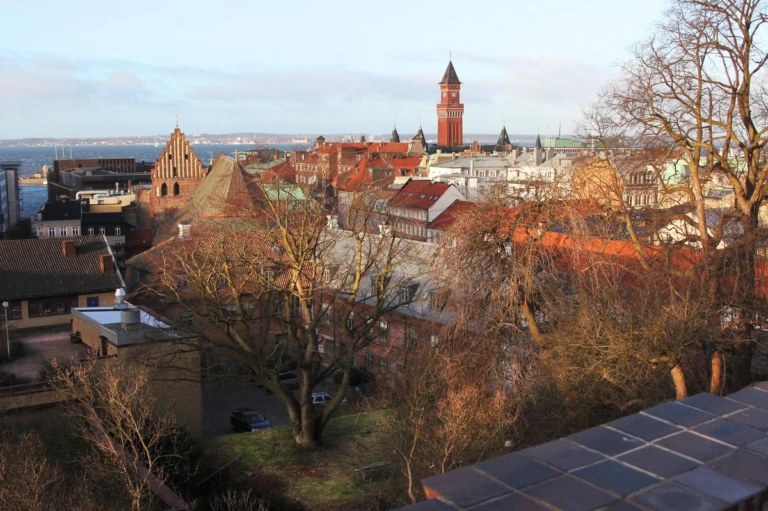 Vy från landborgen över norra stadsdelen.