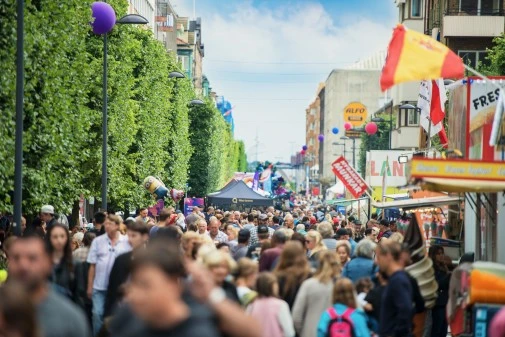 Södergatan under stadsfestivalen Hx.