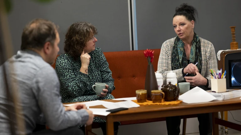 Gruppdiskussion på frukostmöte med klimatavtalet i Helsingborg.