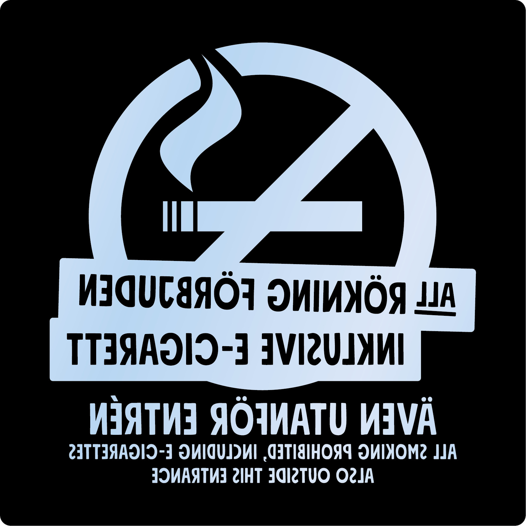 Bild rökförbudsskylt 01B16: Valfri PMS* / Transparent