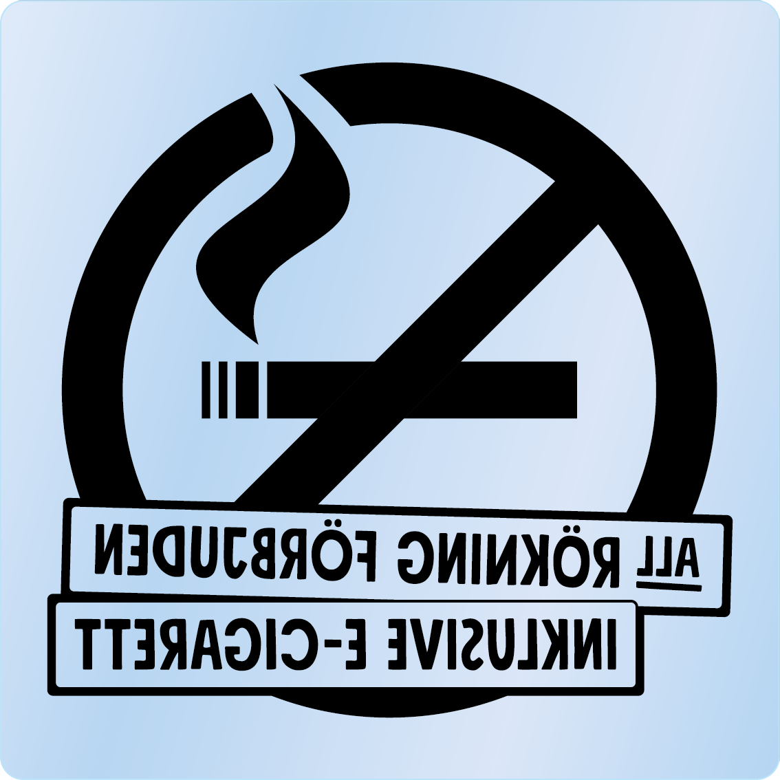 Bild rökförbudsskylt 02A13: Svart / Transparent