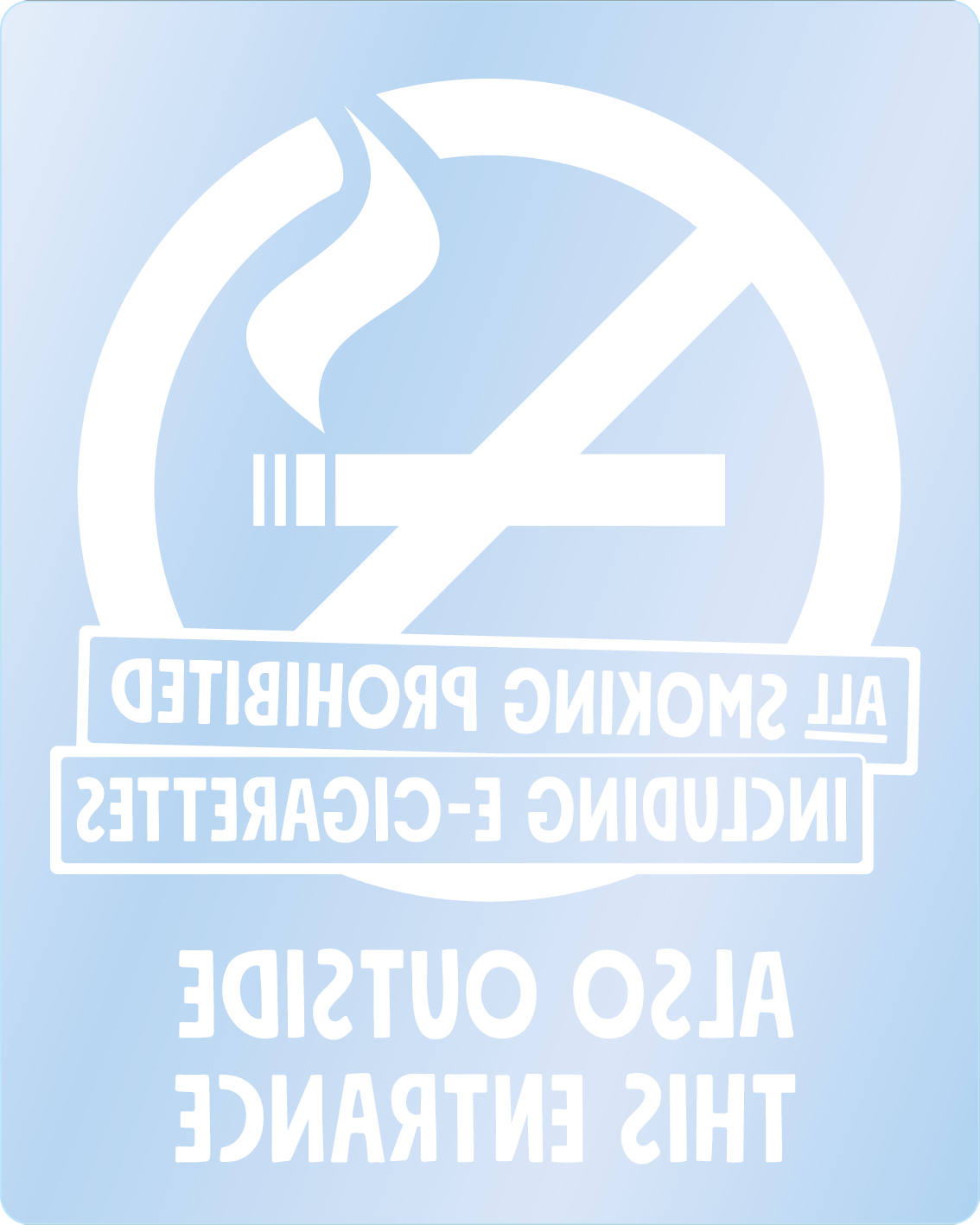Bild rökförbudsskylt 03A14 ENG: Vit / Transparent
