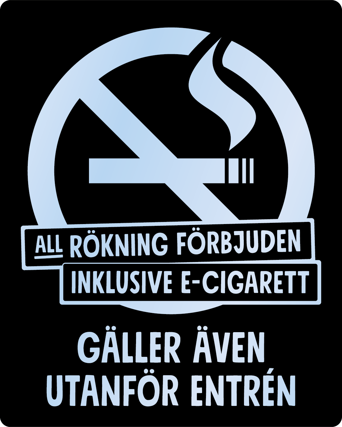 Bild rökförbudsskylt 03A15: Valfri PMS* / Transparent