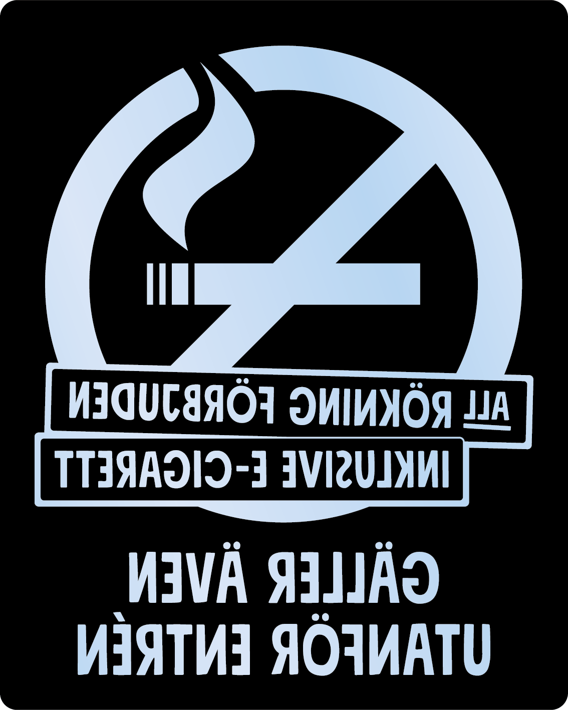 Bild rökförbudsskylt 03A16: Valfri PMS* / Transparent