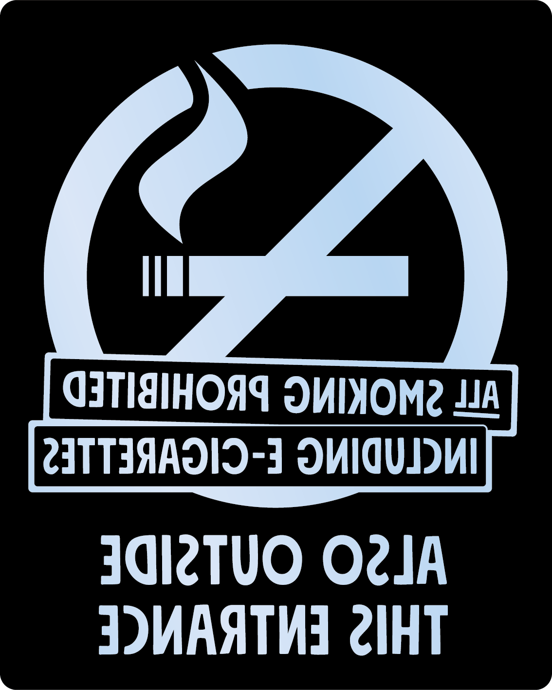 Bild rökförbudsskylt 03A16 ENG: Valfri PMS* / Transparent