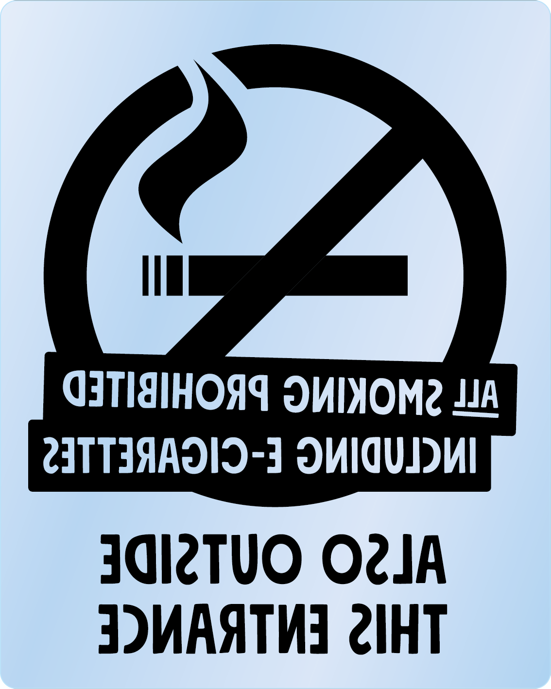 Bild rökförbudsskylt 03B13 ENG: Svart / Transparent