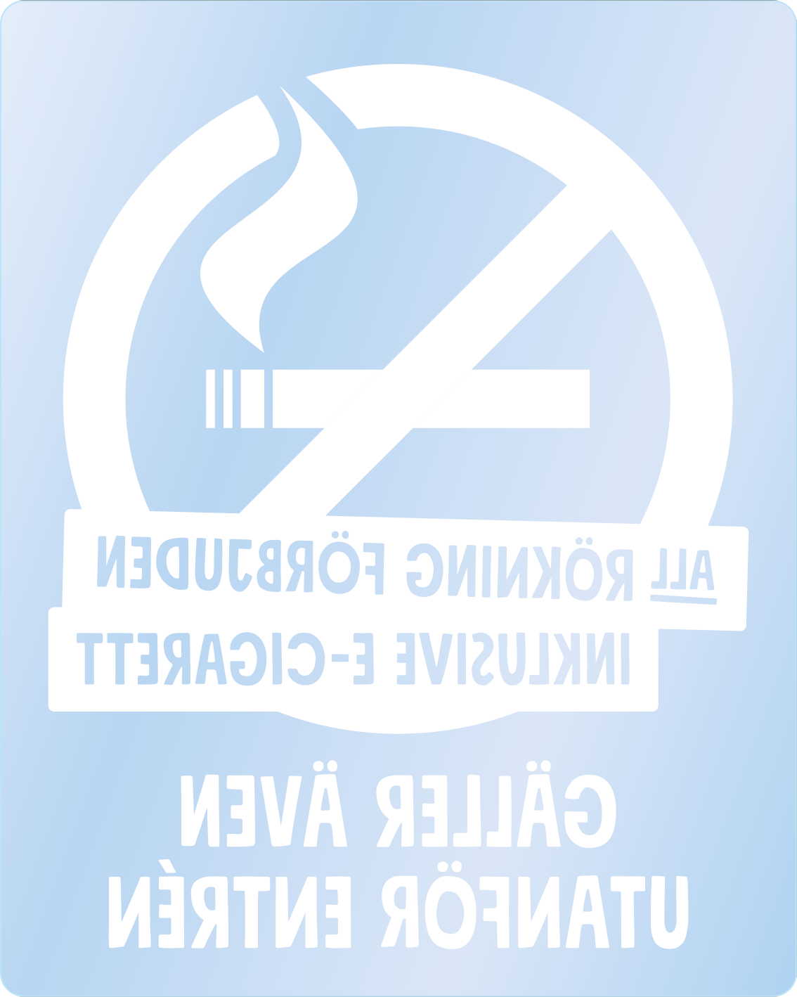 Bild rökförbudsskylt 03B14: Vit / Transparent