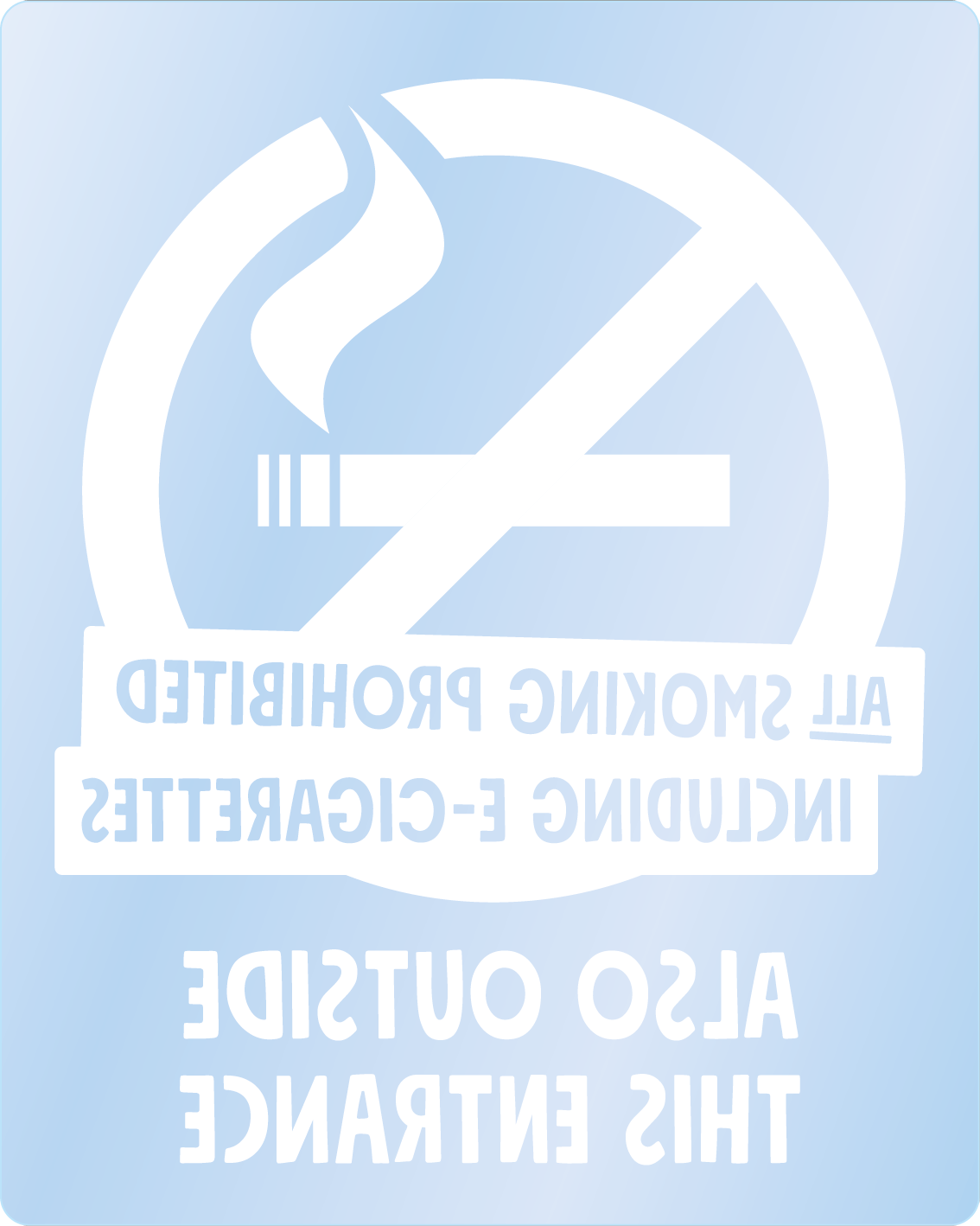 Bild rökförbudsskylt 03B14 ENG: Vit / Transparent