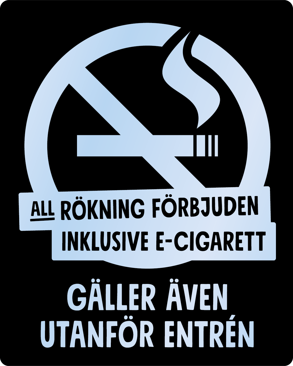 Bild rökförbudsskylt 03B15: Valfri PMS* / Transparent