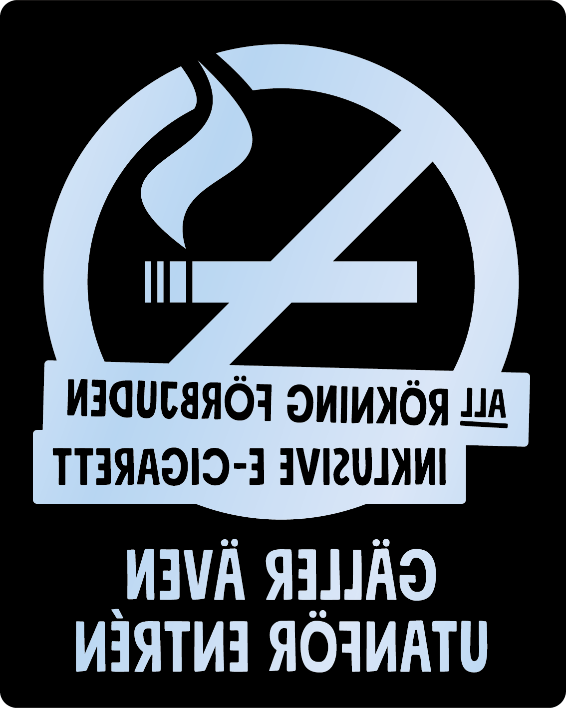 Bild rökförbudsskylt 03B16: Valfri PMS* / Transparent
