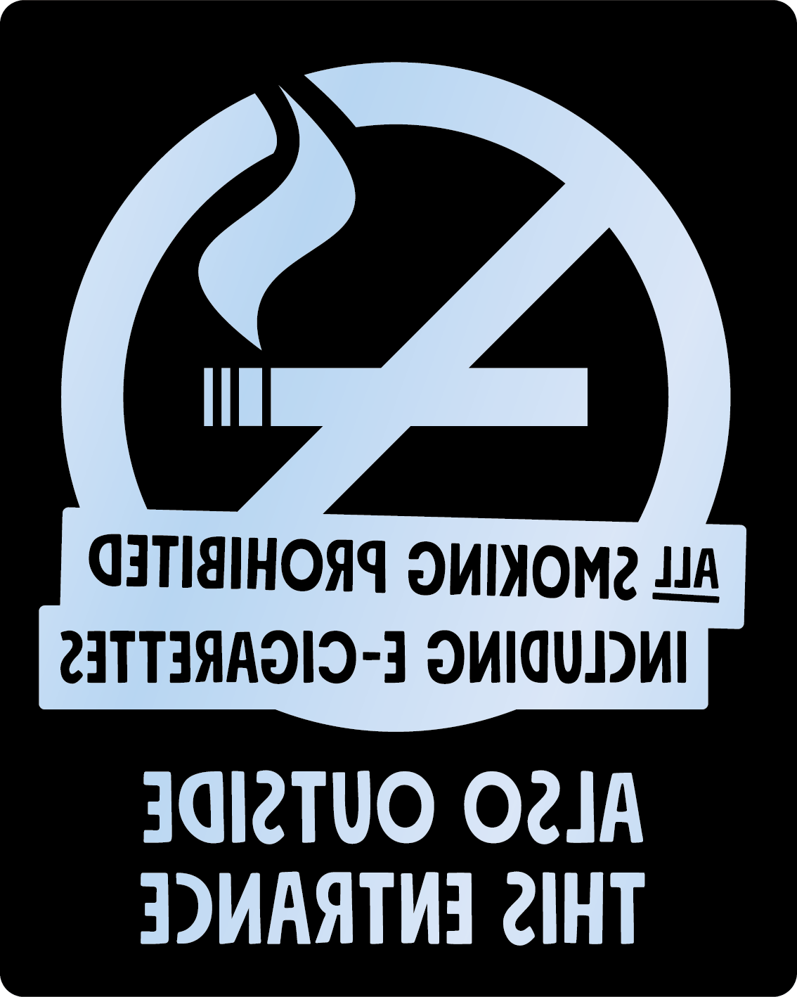 Bild rökförbudsskylt 03B16 ENG: Valfri PMS* / Transparent
