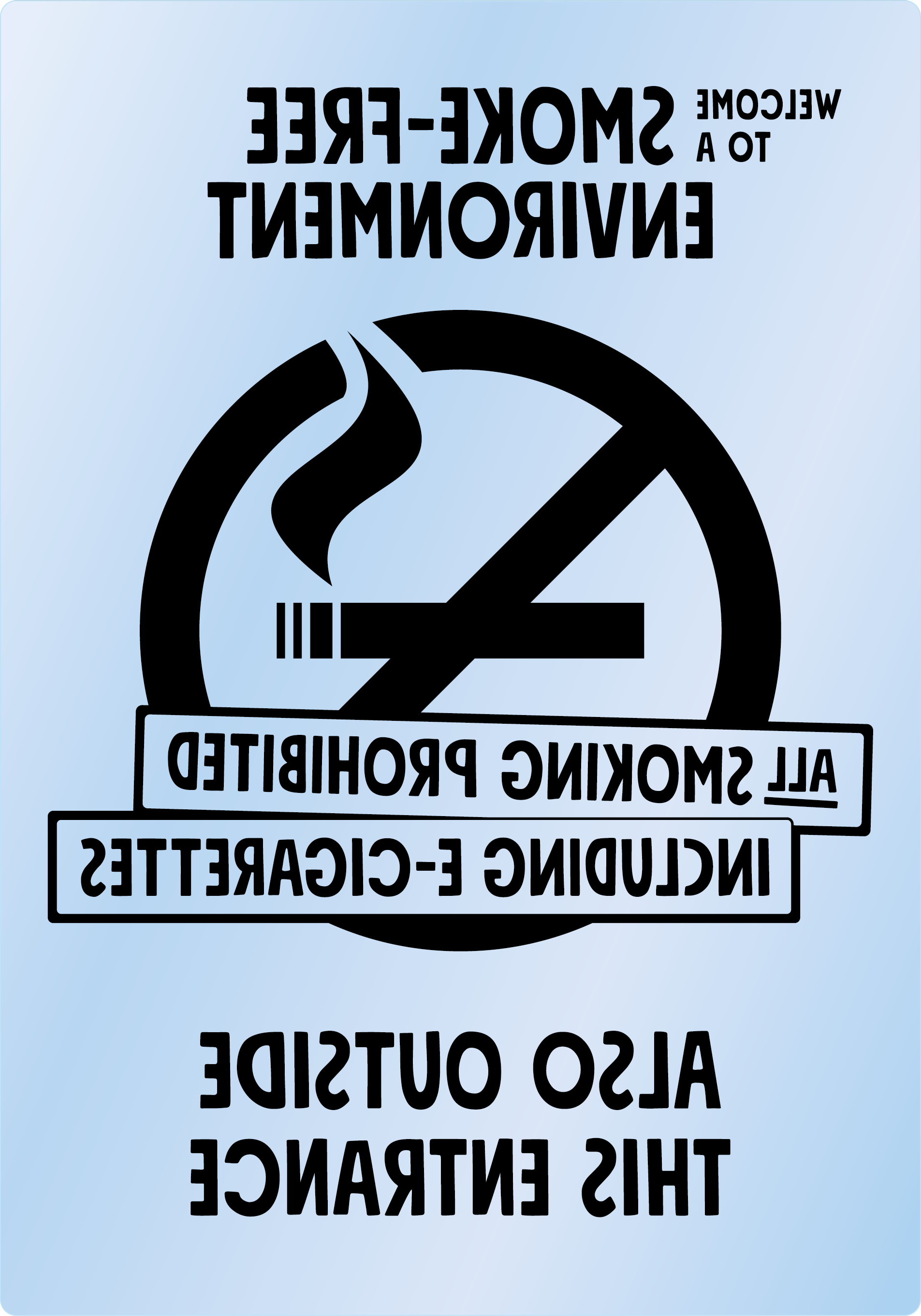 Bild rökförbudsskylt 04A13 ENG: Svart / Transparent