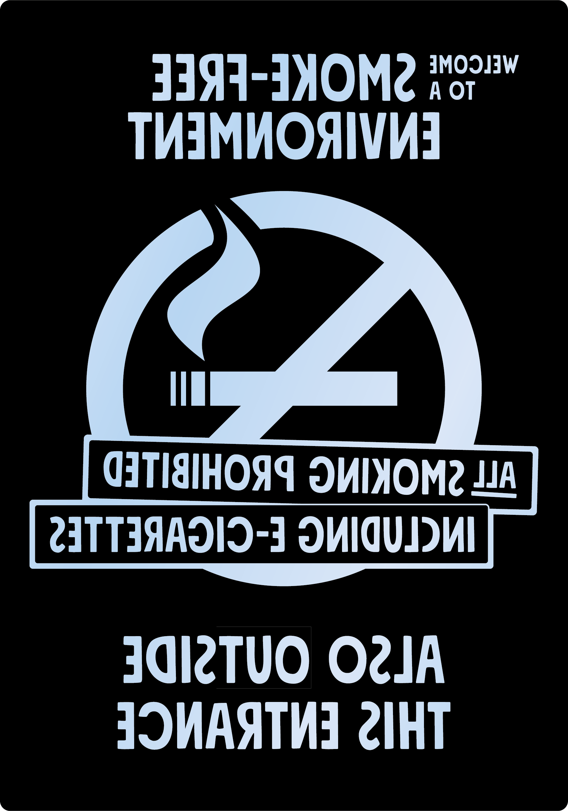 Bild rökförbudsskylt 04A16 ENG: Valfri PMS* / Transparent