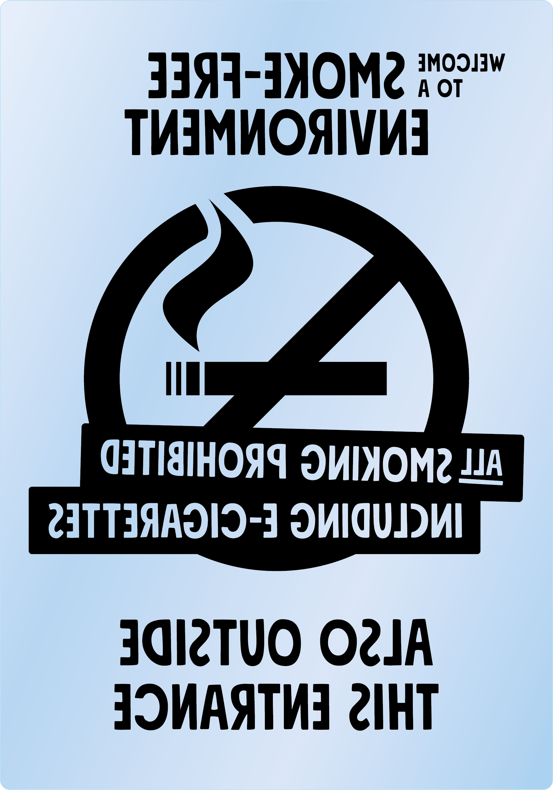 Bild rökförbudsskylt 04B13 ENG: Svart / Transparent