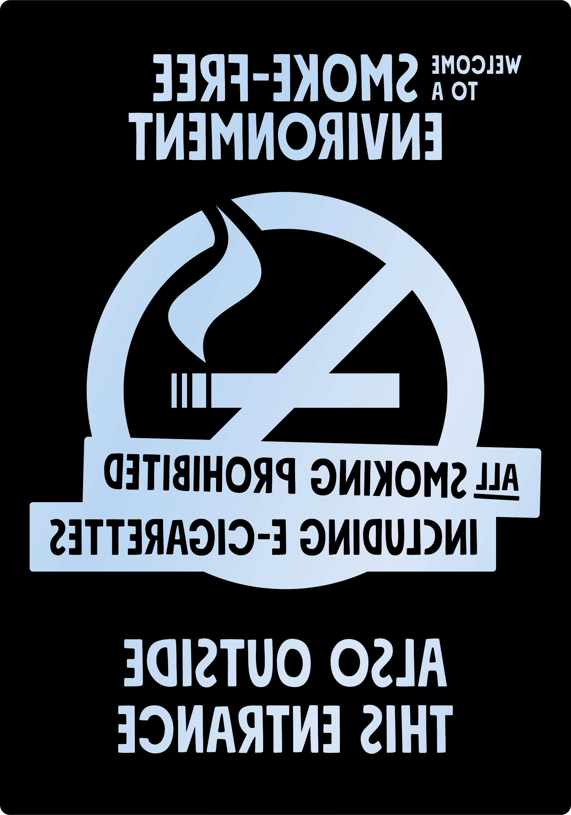 Bild rökförbudsskylt 04B16 ENG: Valfri PMS* / Transparent