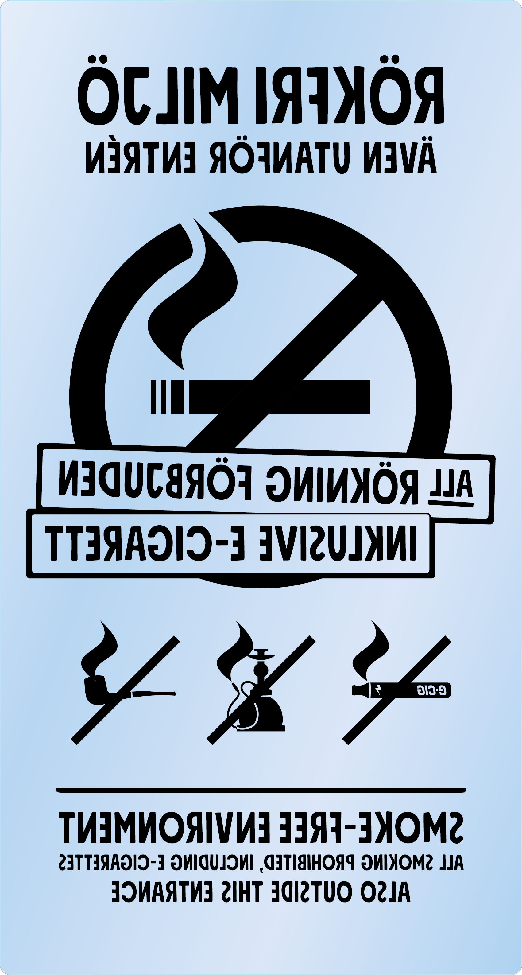 Bild rökförbudsskylt 05A13: Svart / Transparent