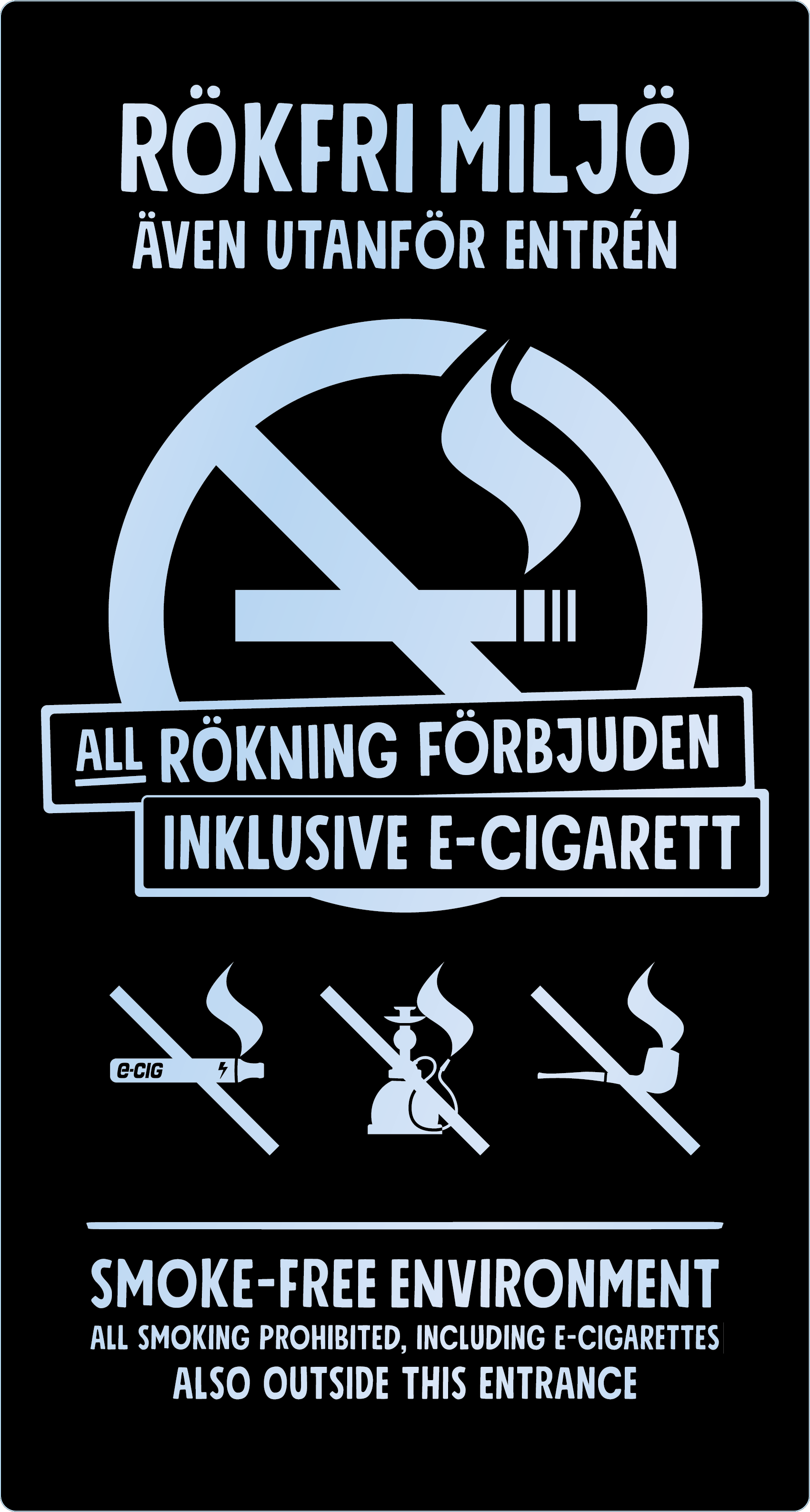 Bild rökförbudsskylt 05A15: Valfri PMS* / Transparent