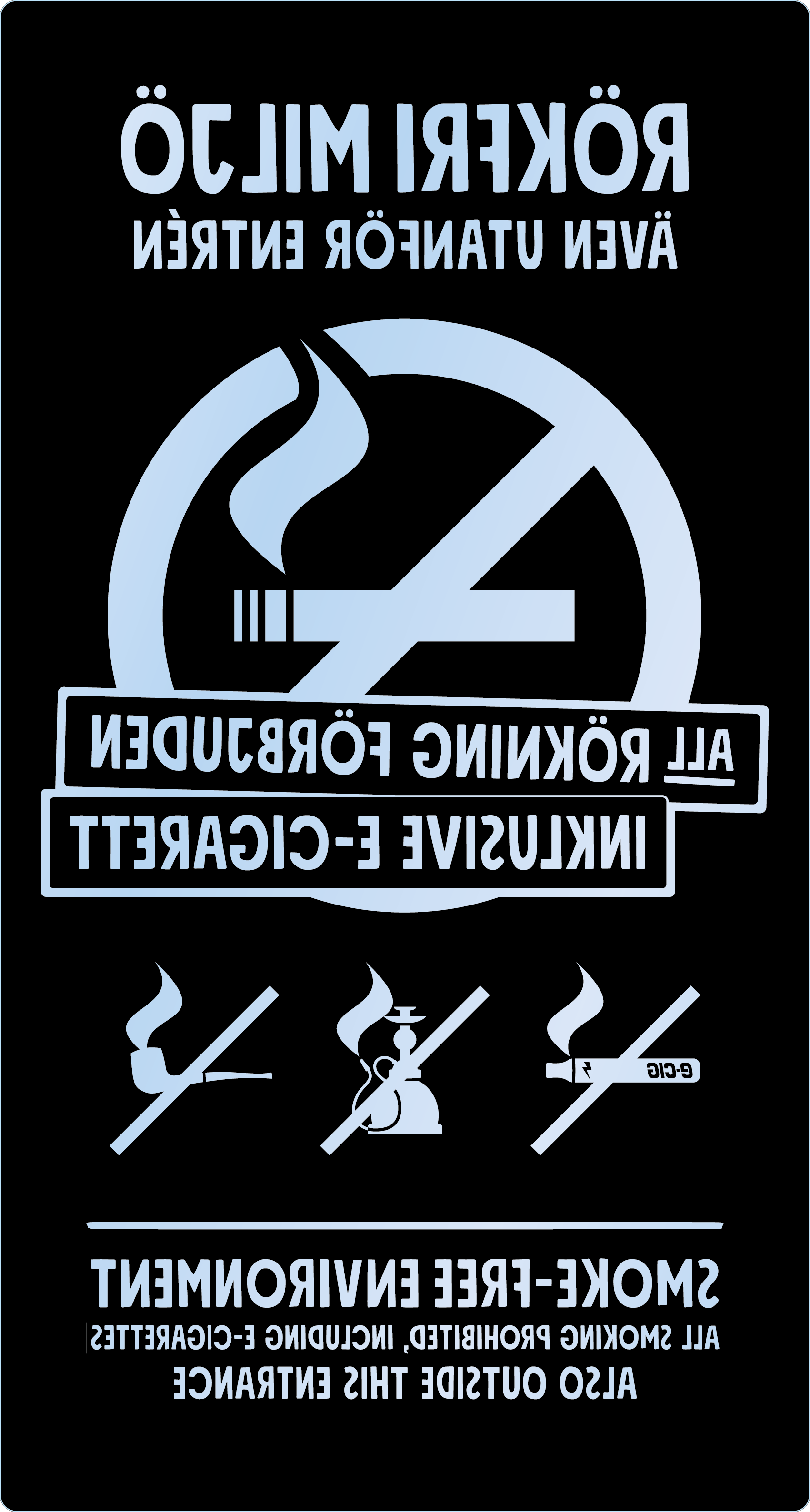 Bild rökförbudsskylt 05A16: Valfri PMS* / Transparent