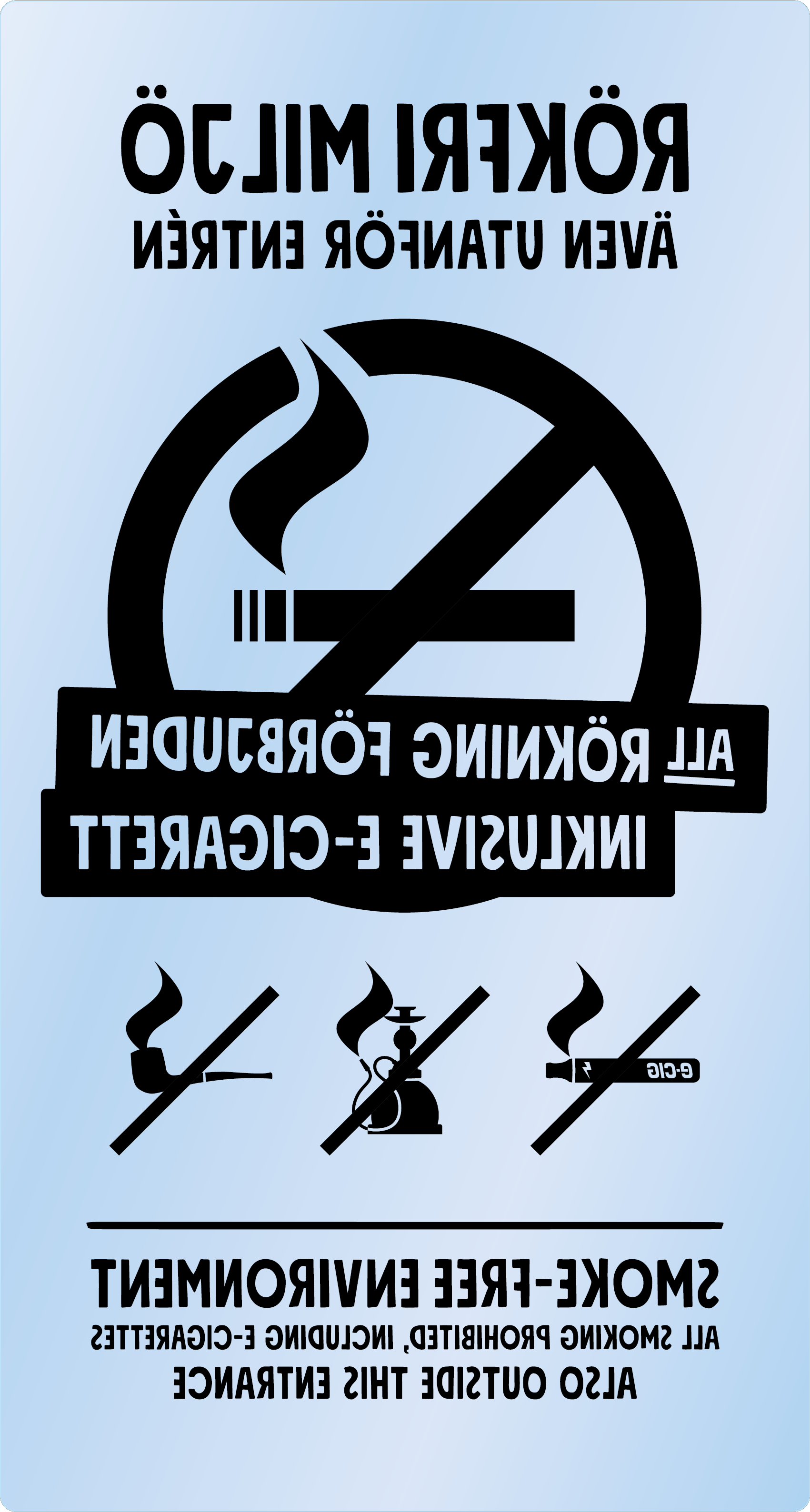 Bild rökförbudsskylt 05B13: Svart / Transparent