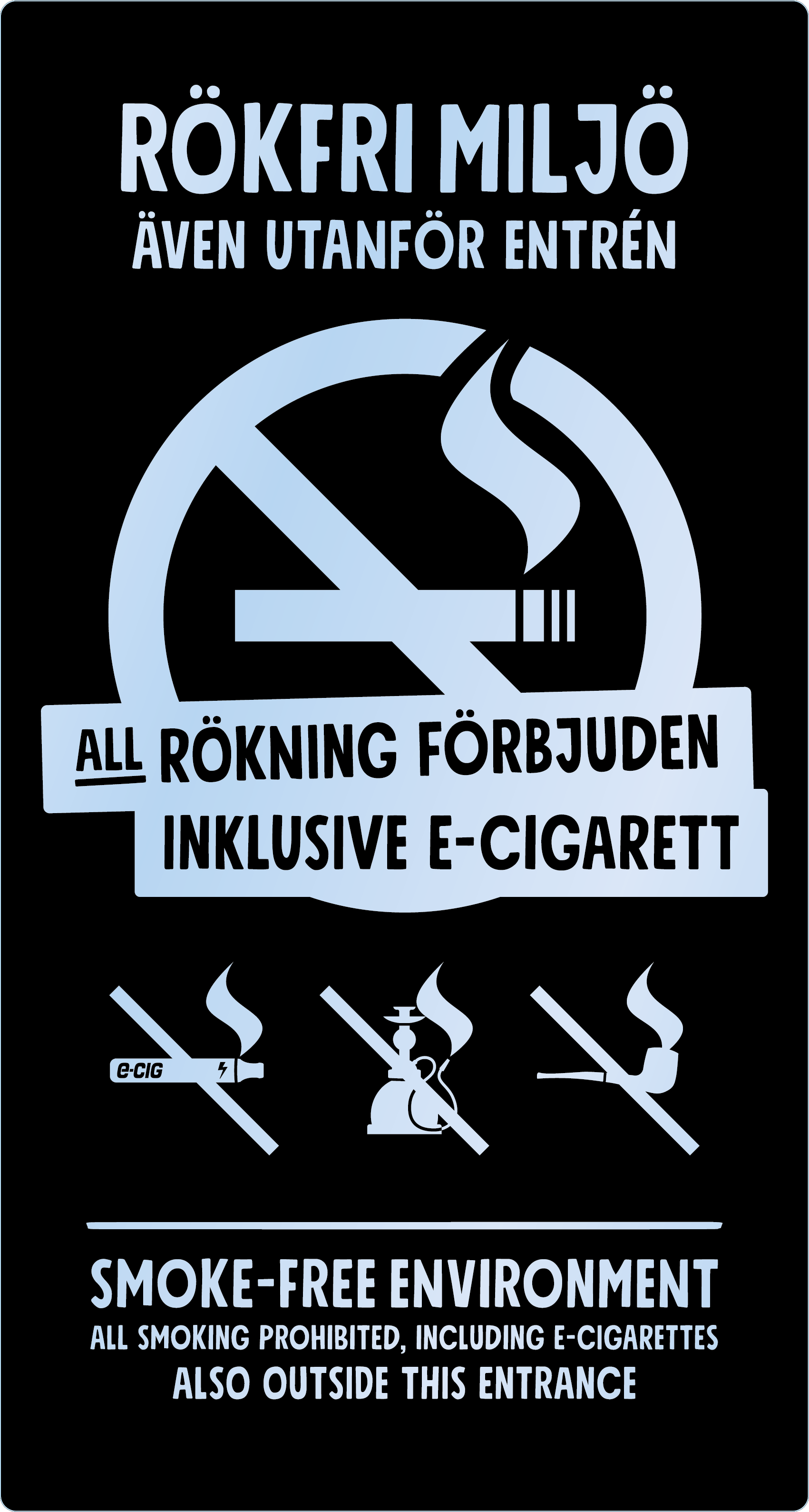 Bild rökförbudsskylt 05B15: Valfri PMS* / Transparent