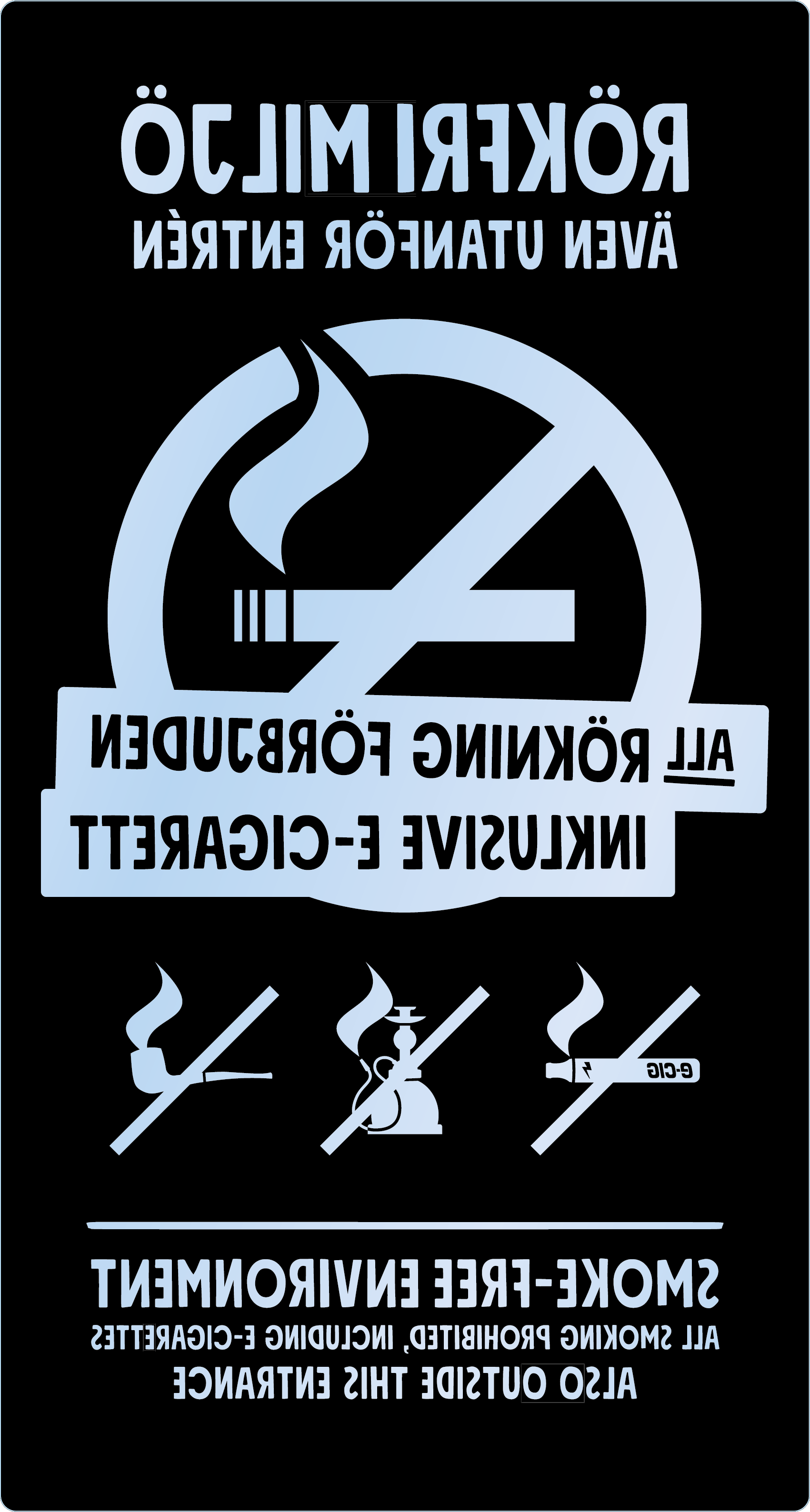 Bild rökförbudsskylt 05B16: Valfri PMS* / Transparent