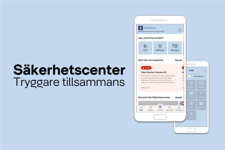 Bild av Säkerhetscenter-app