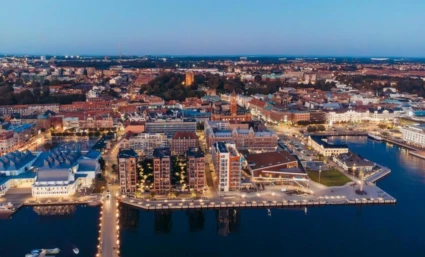 Drönarbild över Helsingborg