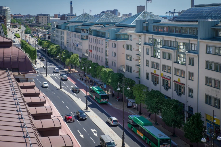 Järnvägsgatan från ovan.