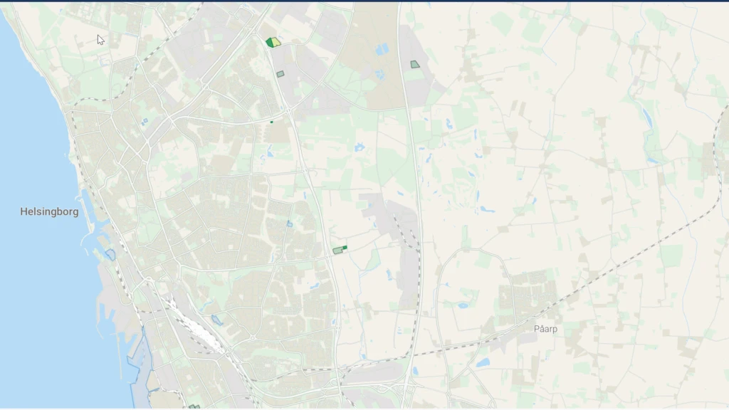 Karta över Helsingborgsområdet.