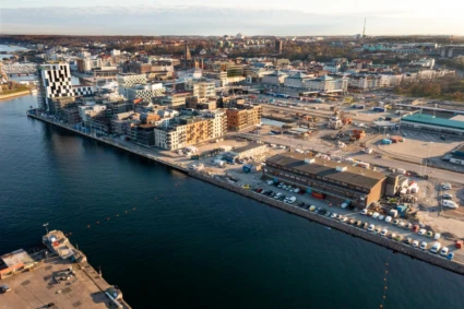 drönarbild hamnen