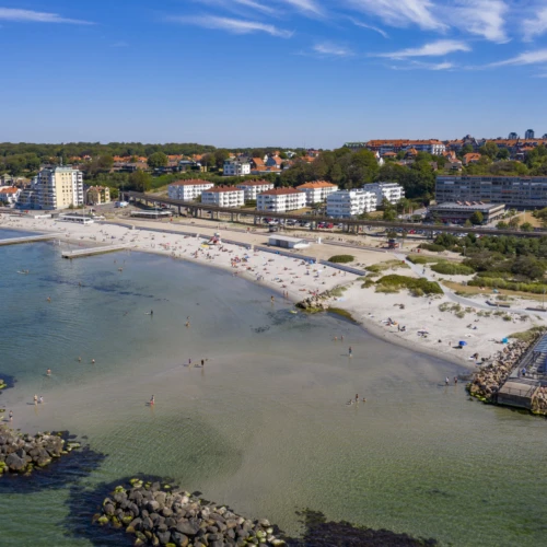 Drönarbild över Fria Bad
