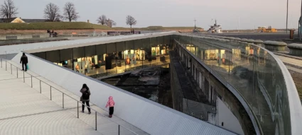 Sjöfartsmuseet i Helsingör sett ovanifrån.