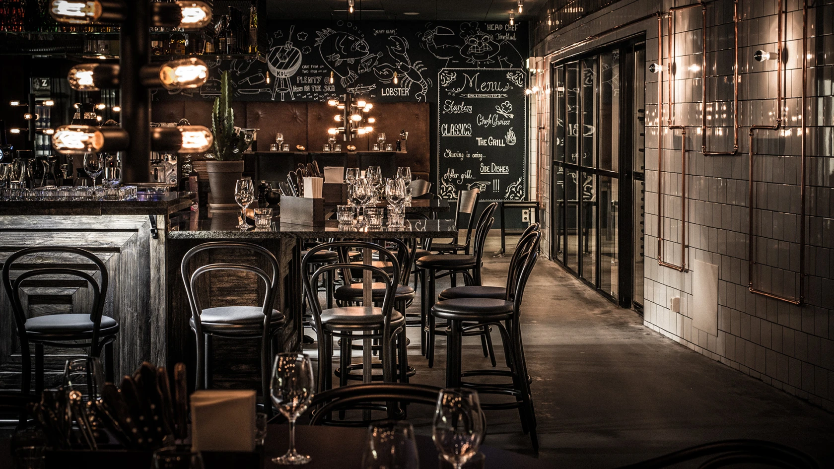 Interiör bild från Kol och Cocktails i Helsingborg.