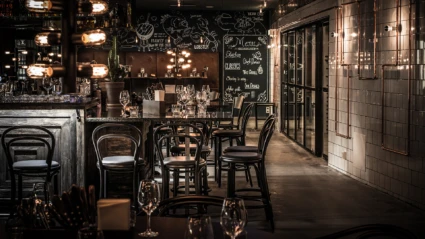 Interiör bild från Kol och Cocktails i Helsingborg.