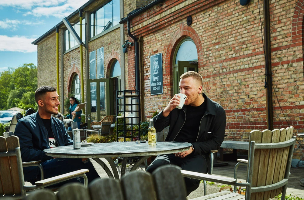 Uteserveringen på Två Systrar på Spritfabriken i Ödåkra.