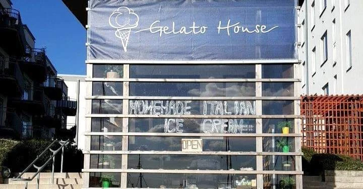 Fasad på gelato house