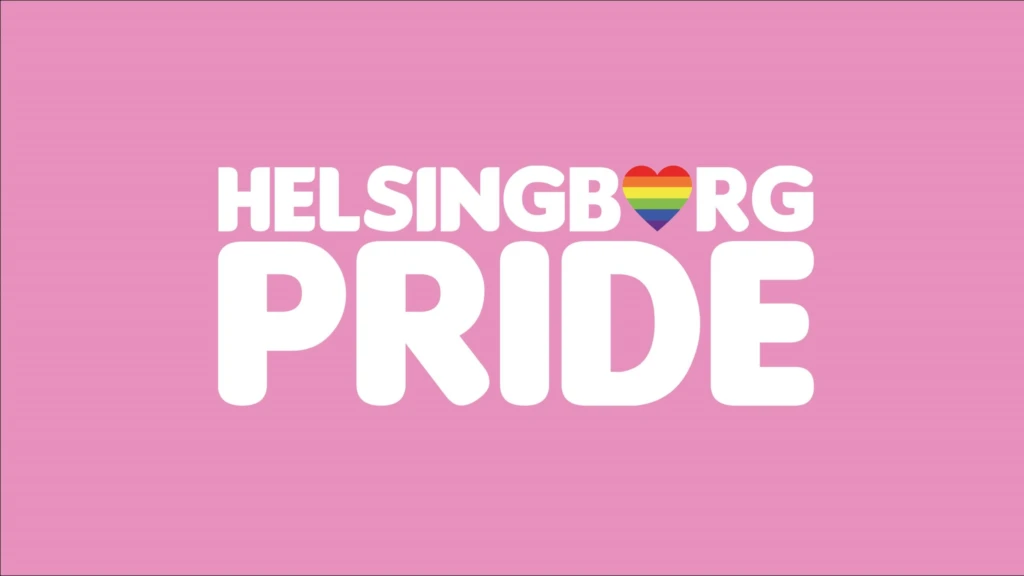 rosa bakgrund och texten Helsingborg Pride