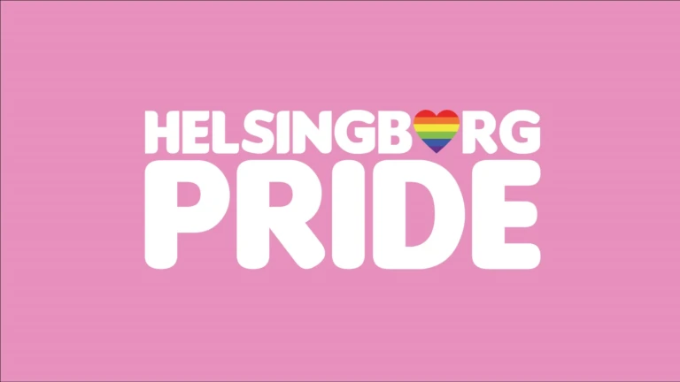 rosa bakgrund och texten Helsingborg Pride