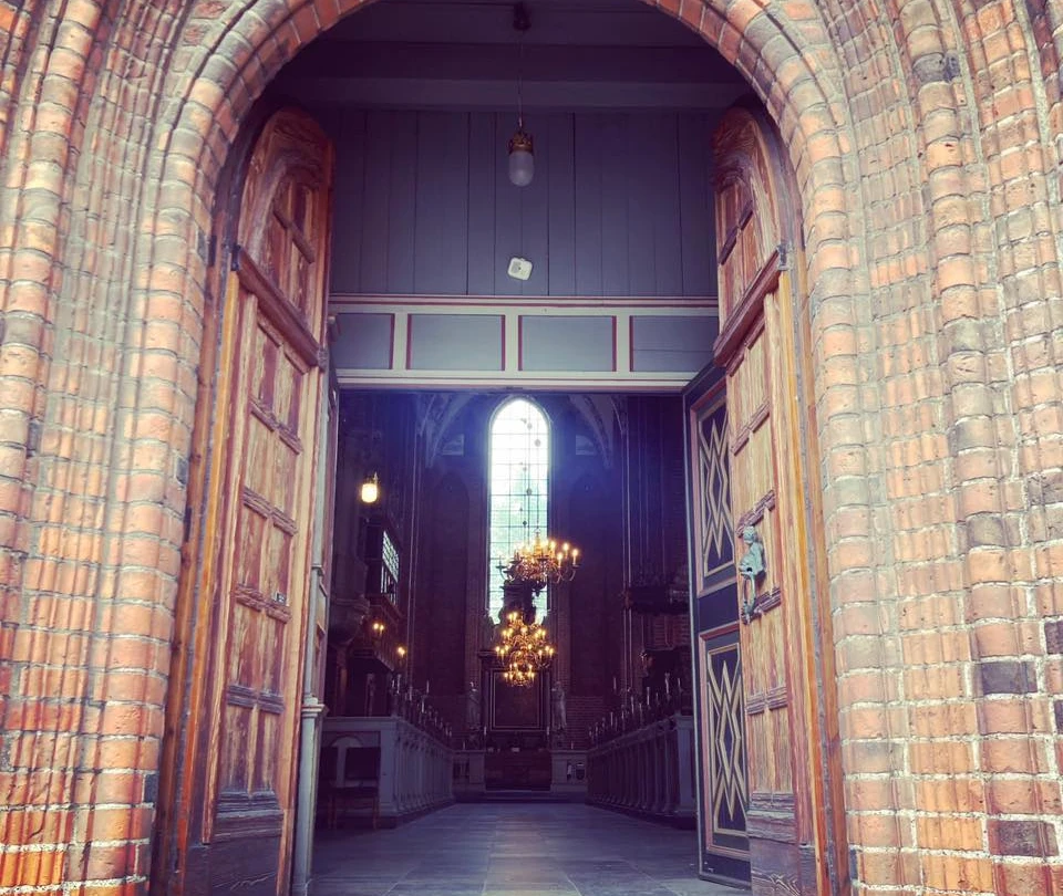 ingånge till Santa Maria kyrka i Helsingör