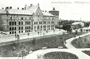 Bild av Slottsvångsskolan från 1890-tal