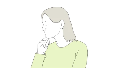 Illustration av en nedstämd fundersam person