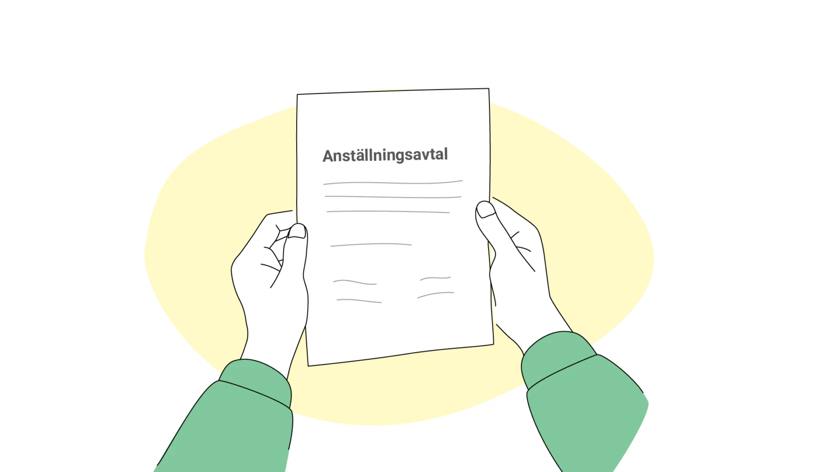 Papper med anställningsavtal