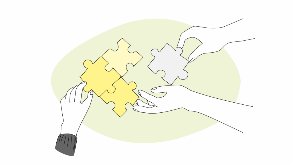 Illustration av ett pussel