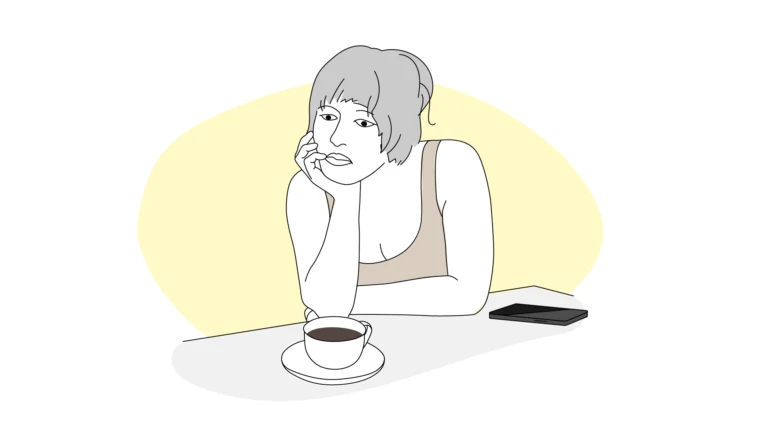 Illustration av en sysslolös person
