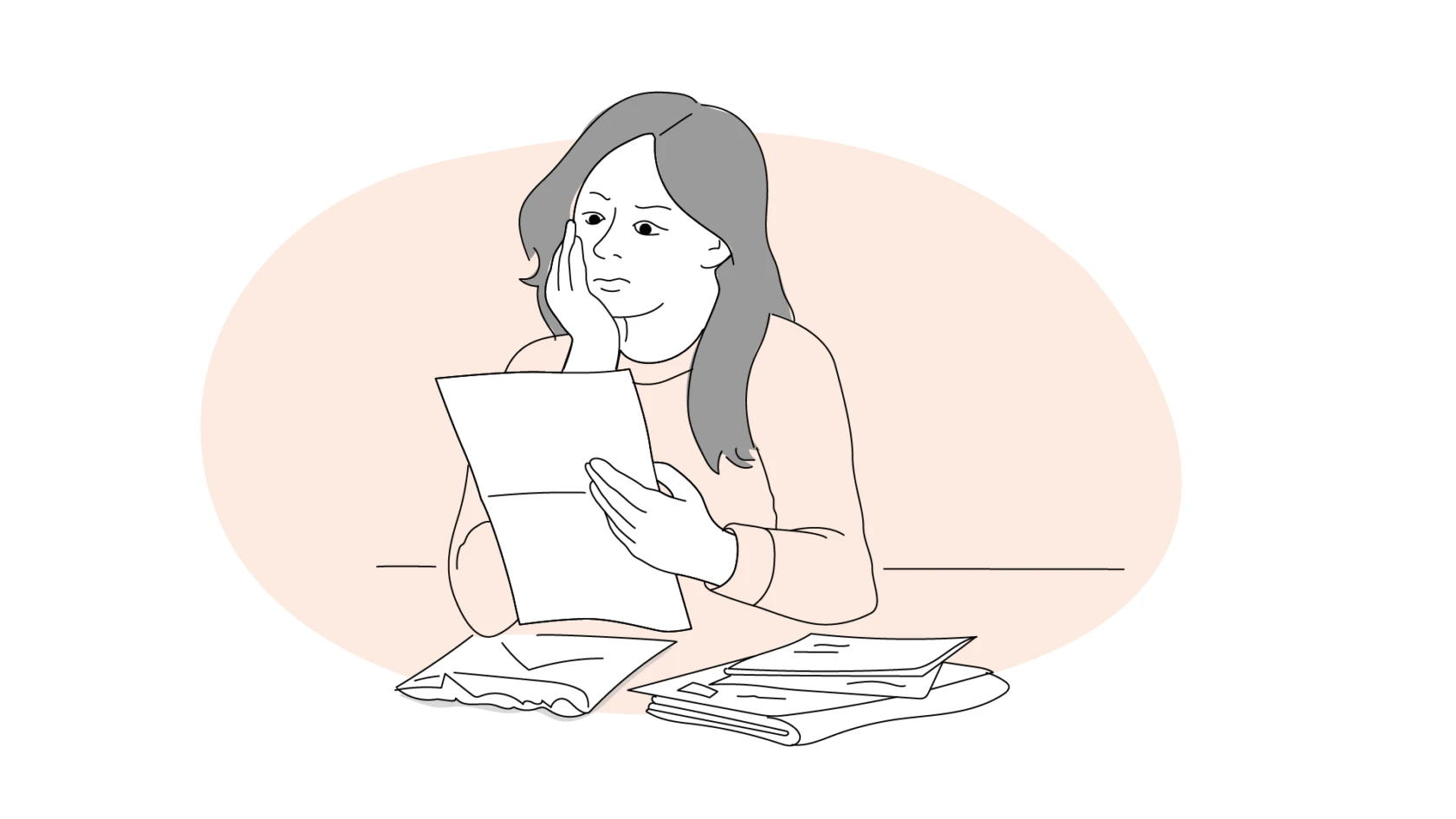 Illustration av person som öppnar myndighetspost