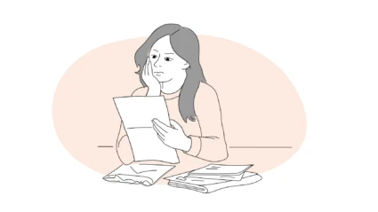 Illustration av person som öppnar myndighetspost