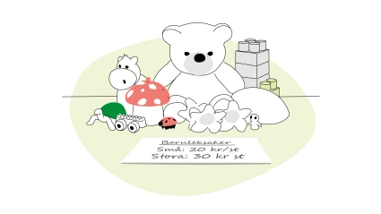 Illustration av en leksaksloppis för att tjäna pengar